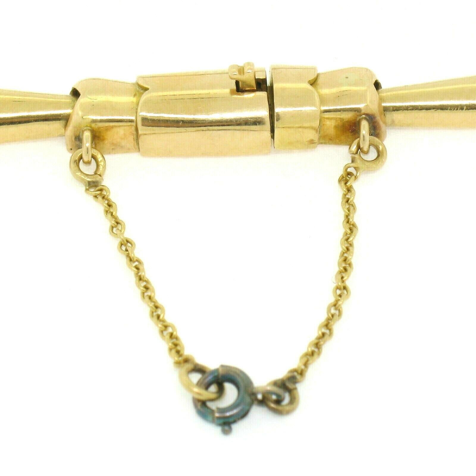 Vintage Retro 18k Rose Gold Serpent Statement Necklace w/ .36ctw Diamond Accents 5