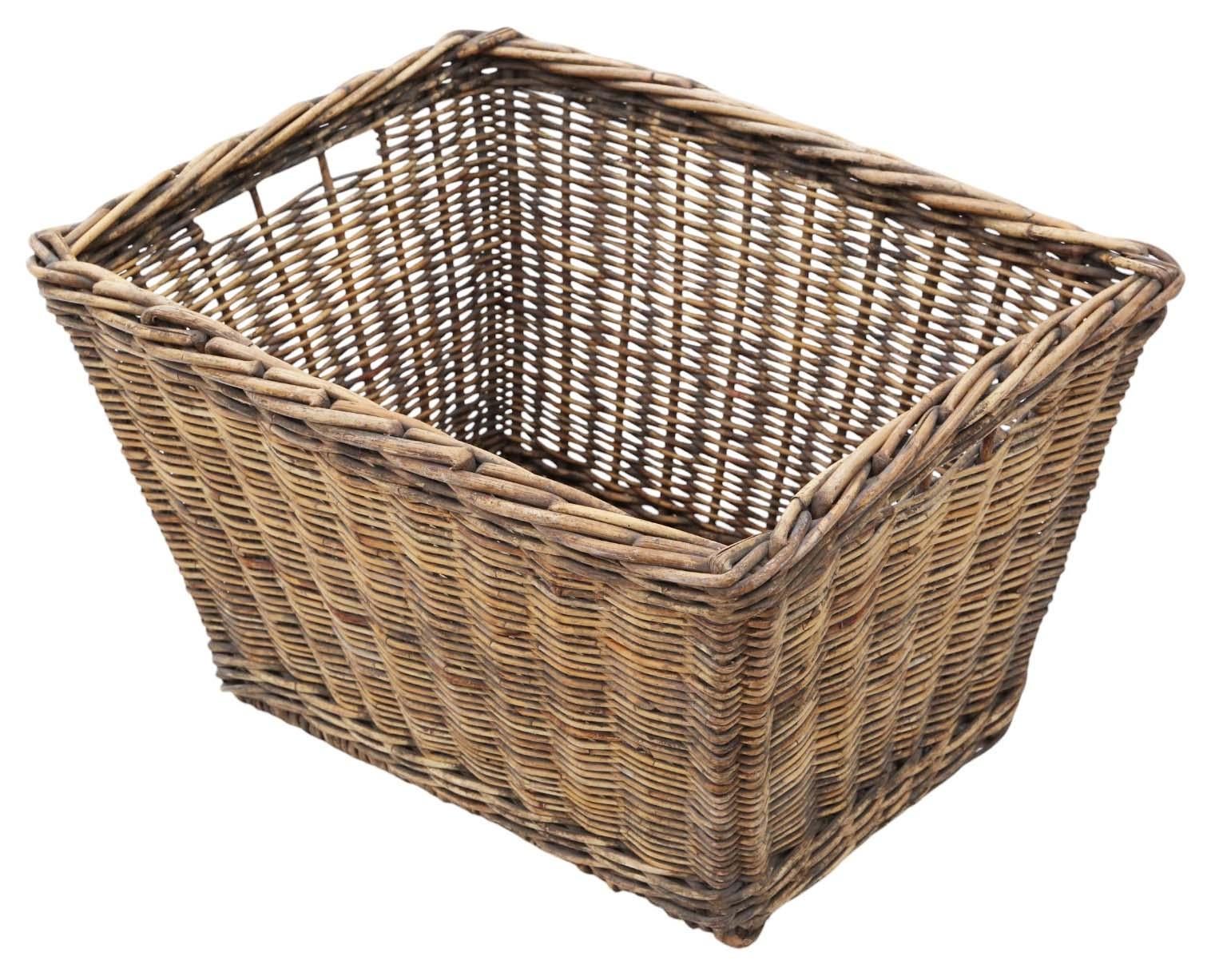 Vintage Cane Large Strong Log or Storage Basket – Ideal for Country House or Hotel

This impressive cane log or storage basket, dating from the first half of the 20th century, is a rare find. With its sturdy construction and solid form, it would