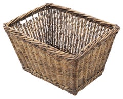 Vintage Retro Cane Large Strong Log or Storage Basket