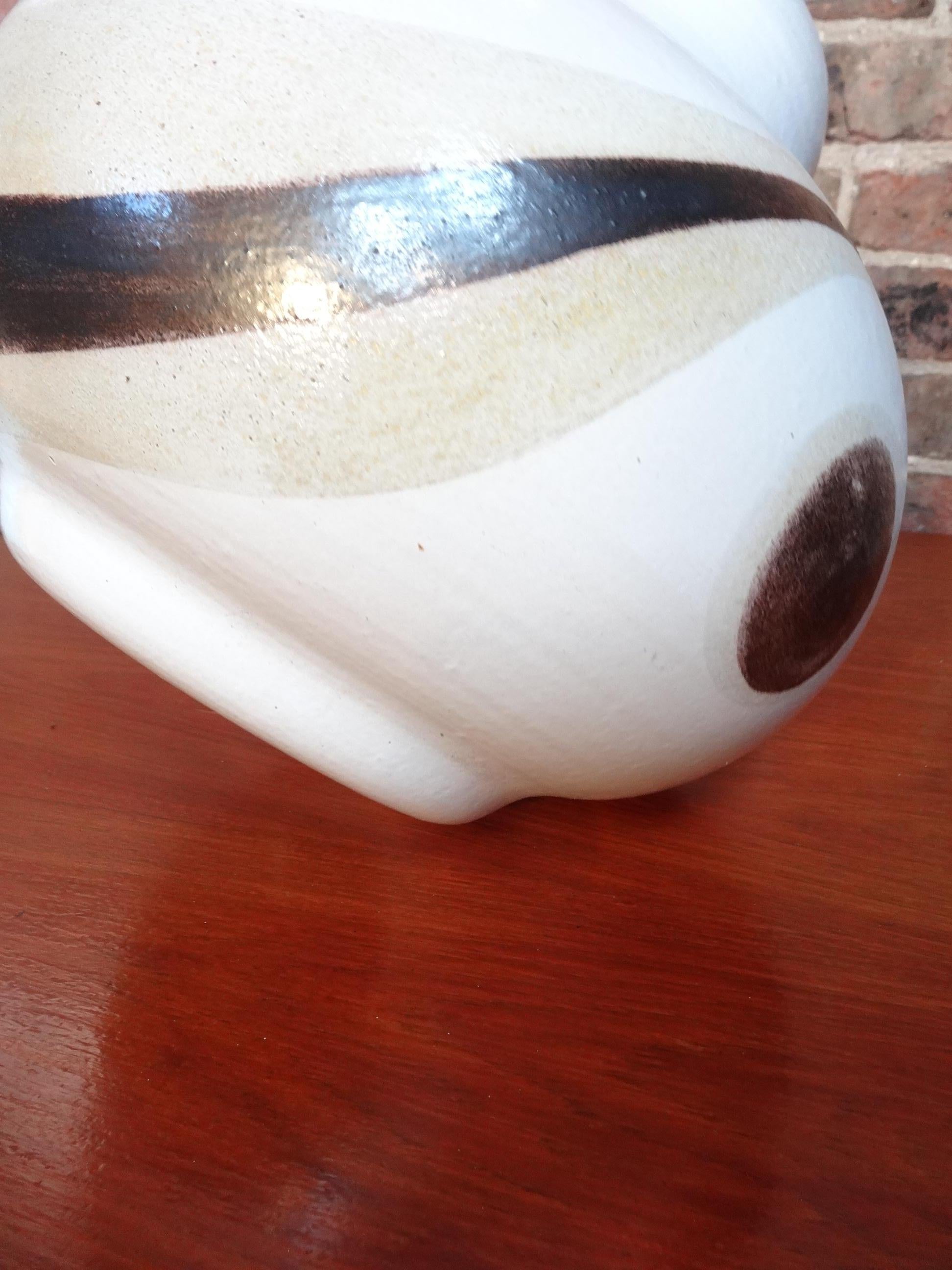 Mid-Century Modern Vintage Retro Ceramic Vase, 1960s “The Eye” For Sale
