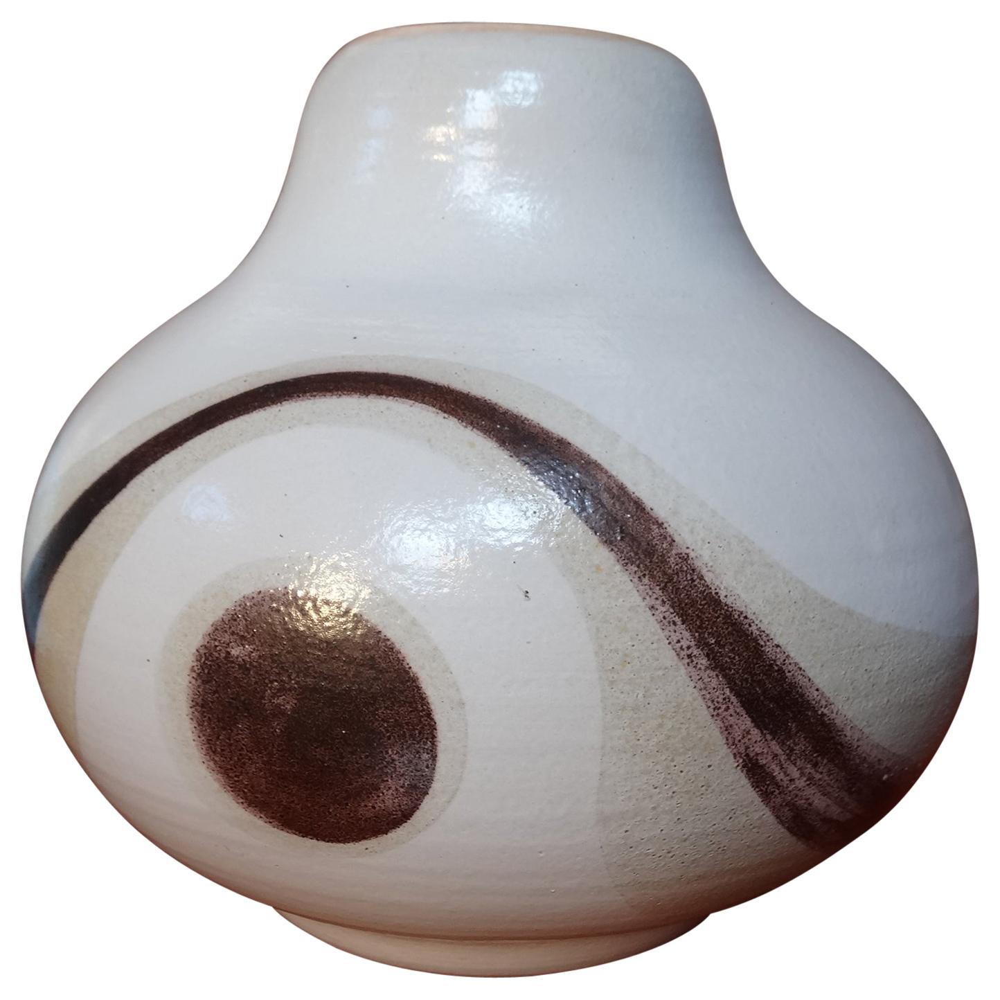 Vintage Retro-Keramikvase, 1960er Jahre, „Das Auge“ im Angebot