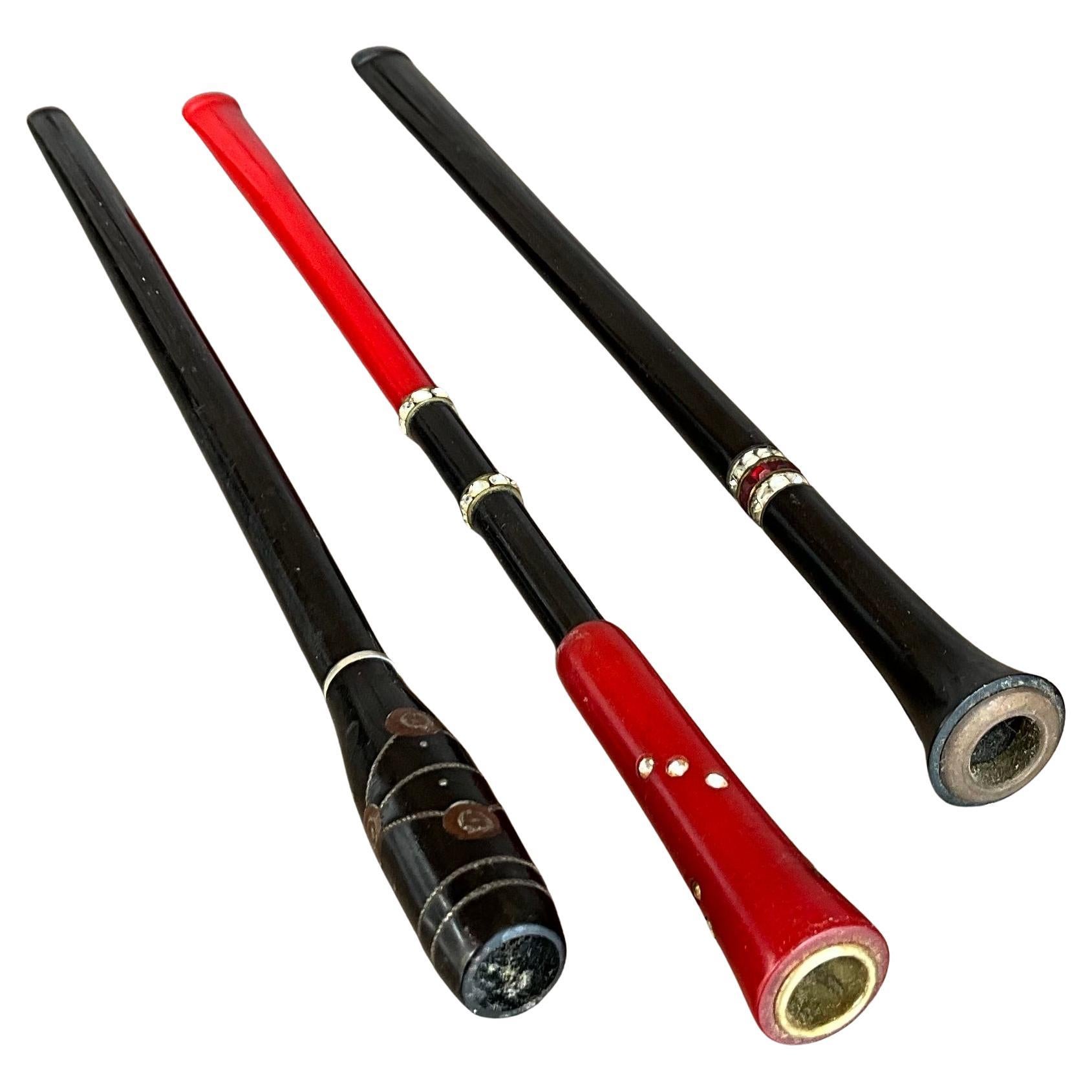 Vintage Retro Cigarette Holder- Set of 3