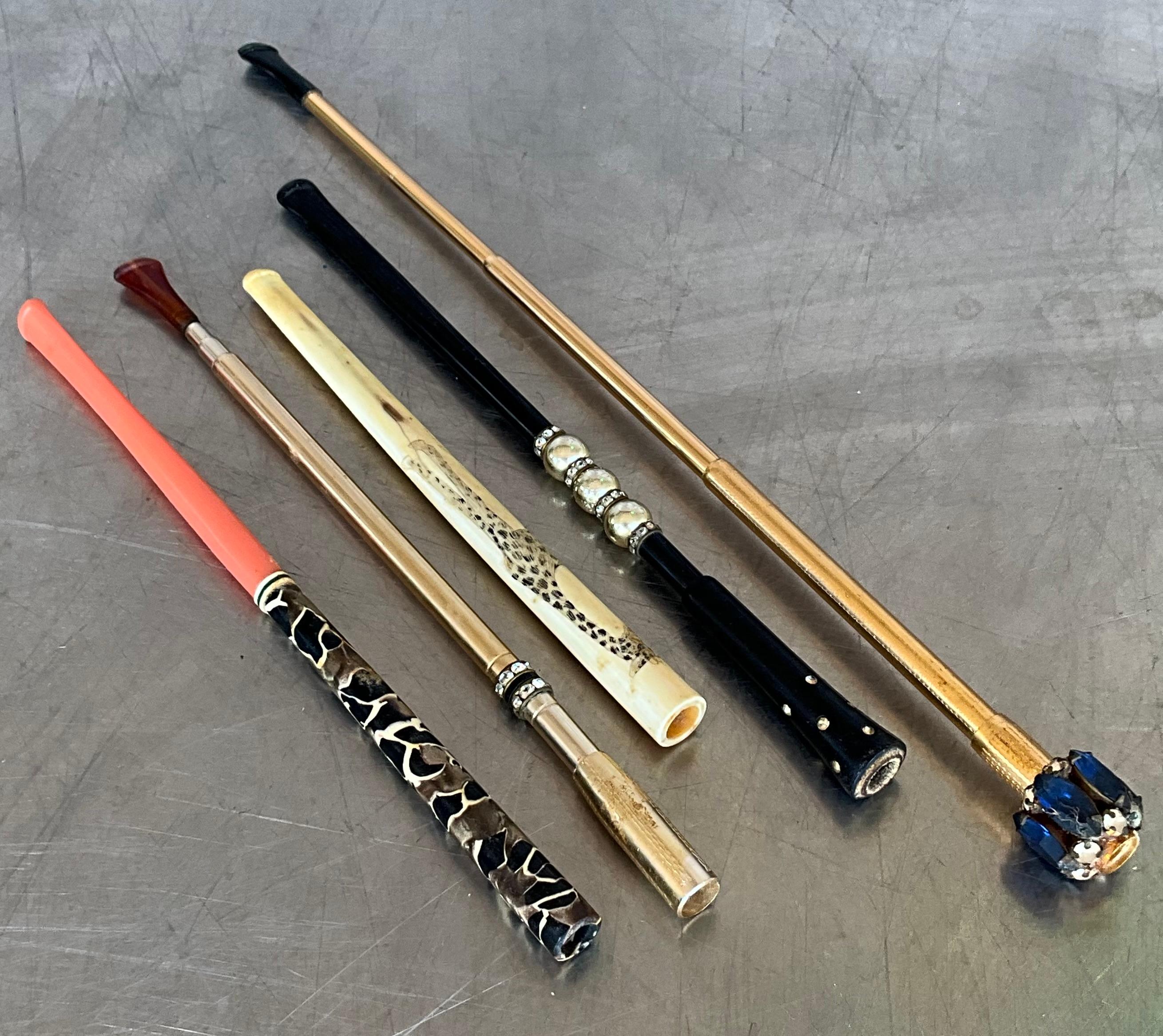 Women's or Men's Vintage Retro Cigarette Holder- Set of 5