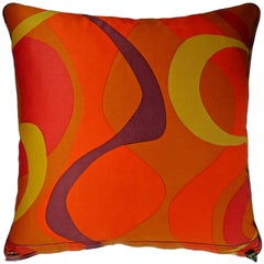 Vintage Retro Cotton Cushions, "Maypole" with Braid Edge