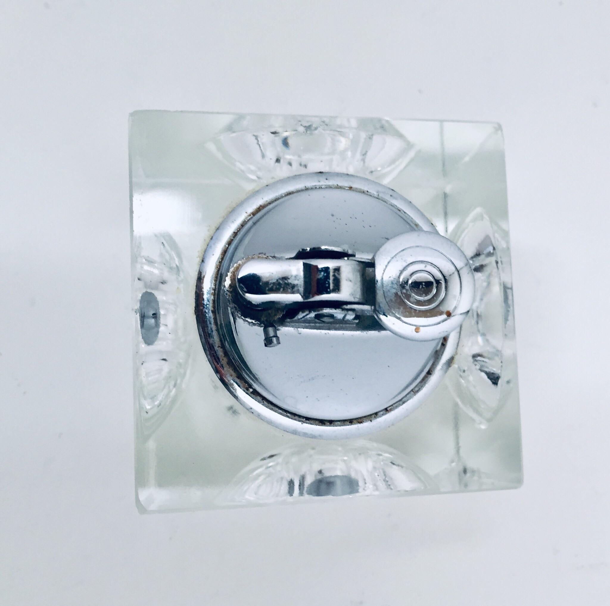 Vintage Retro Cut Glass Square Lighter, 1970 3