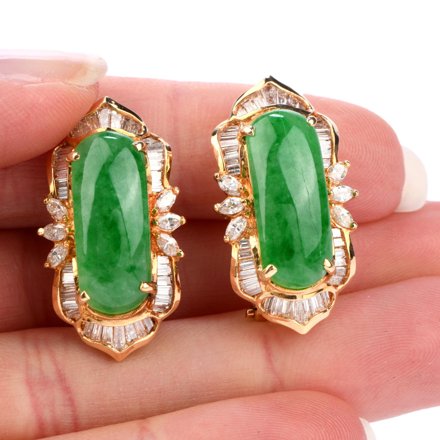 jade earrings vintage