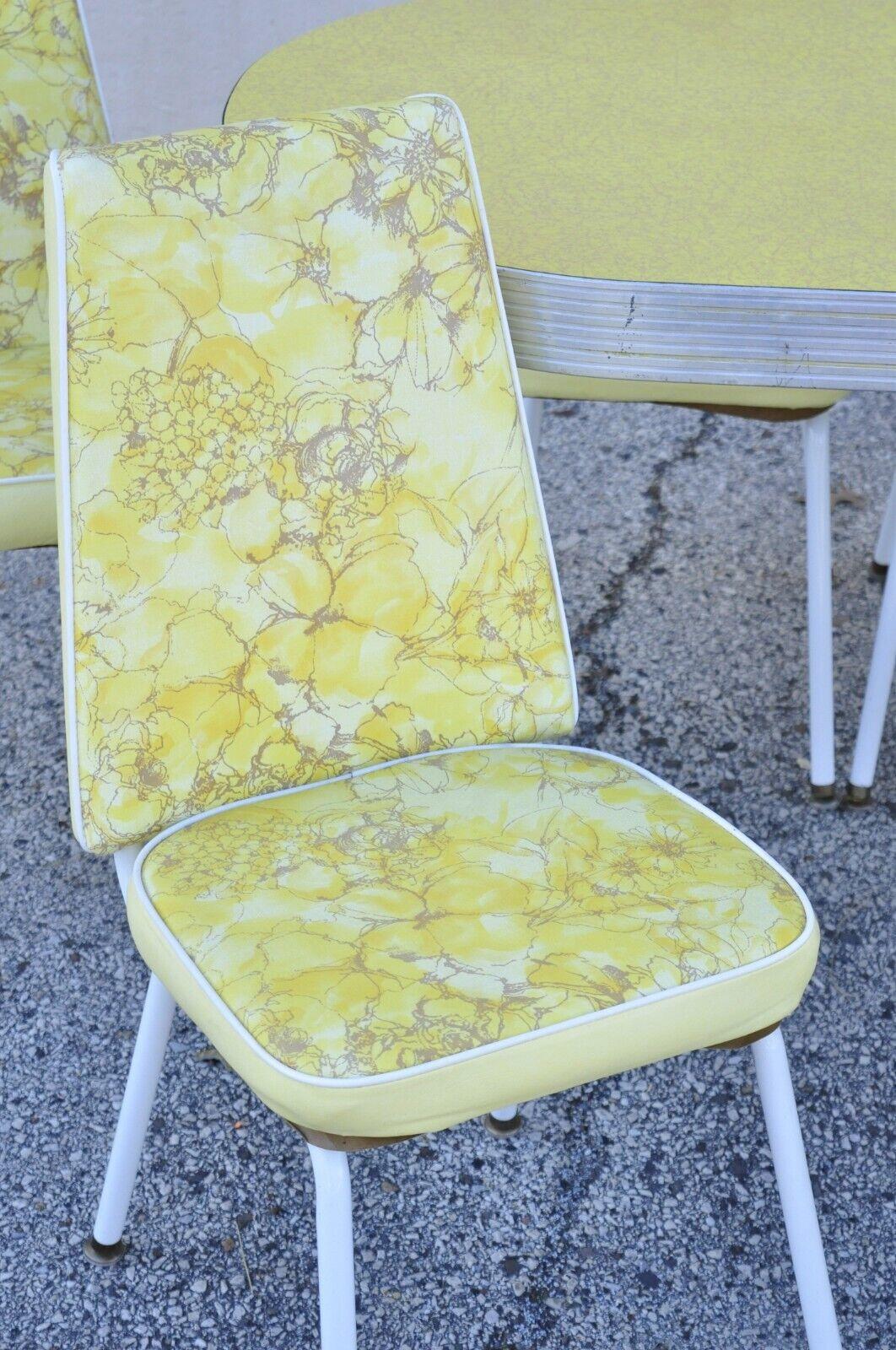 vintage yellow table and chairs