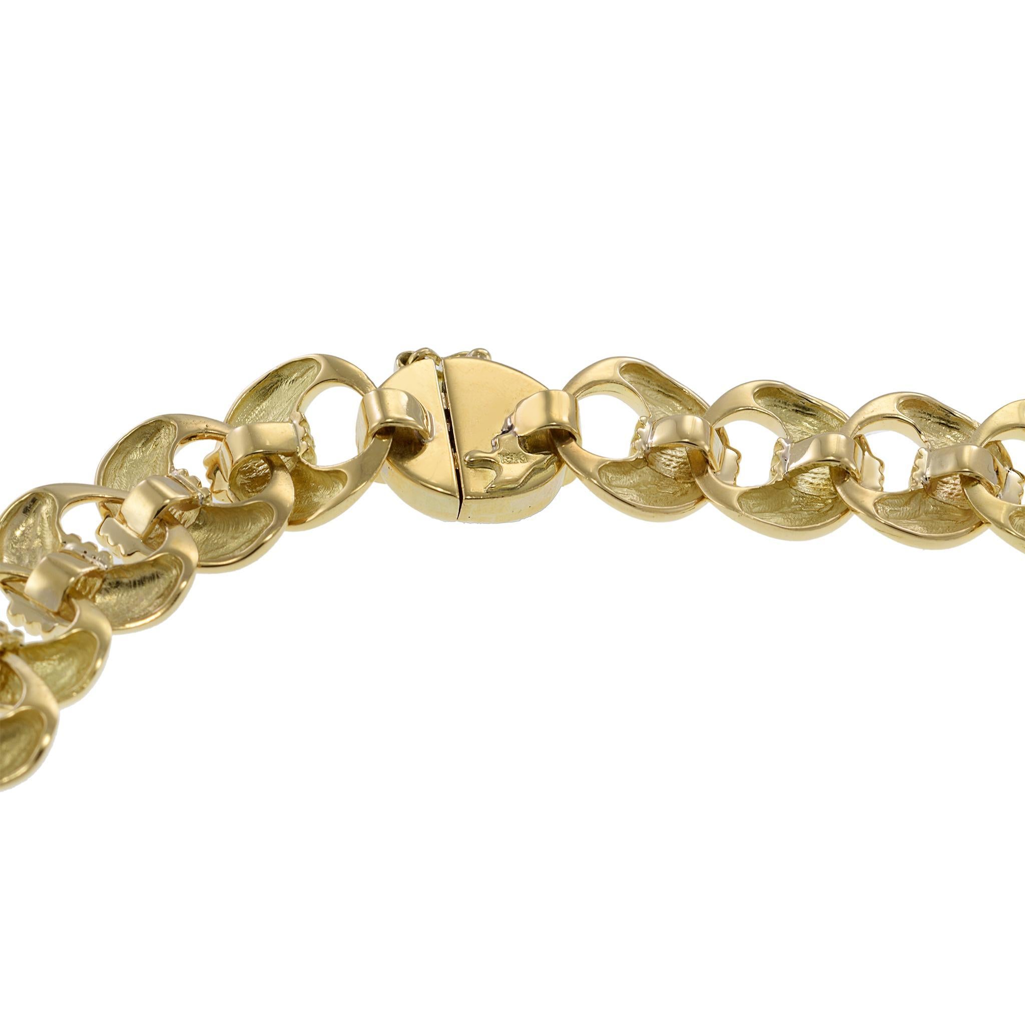 Rétro Collana girocollo in oro giallo 18KT con rubini e diamanti di epoca vintage e retrò in vendita