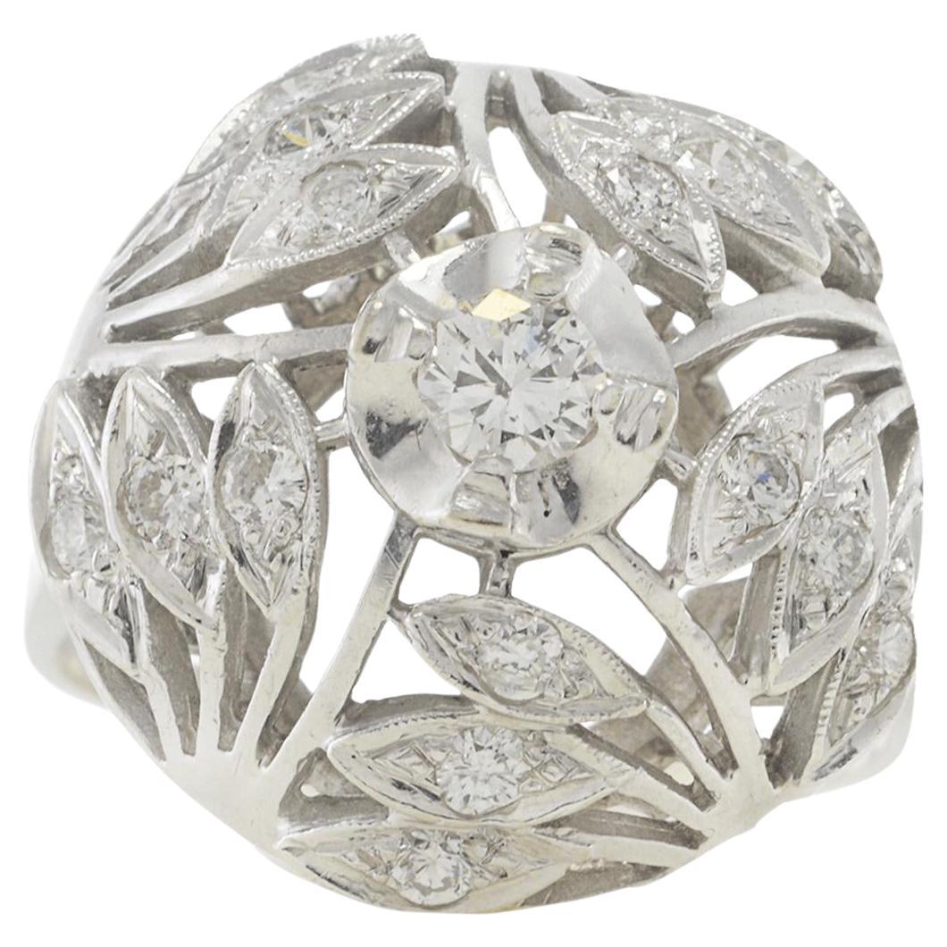 Anello con diamante a cupola fantasia Vintage By