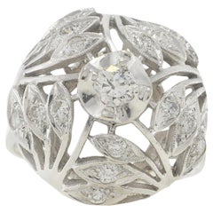 Anillo de diamantes en forma de cúpula vintage retro