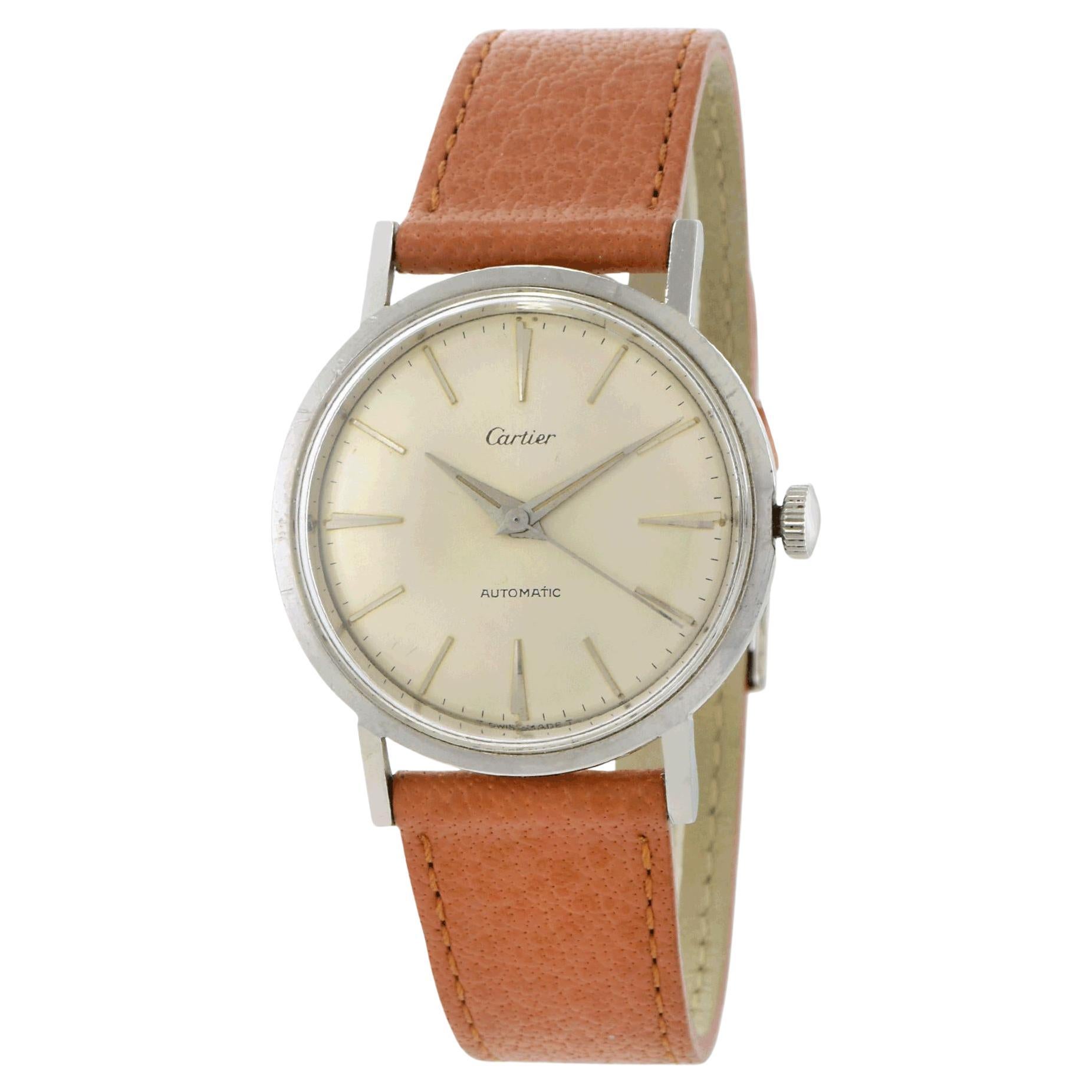 Vintage Retro Era Rare Cartier Automatic Dress Watch – Stainless Steel