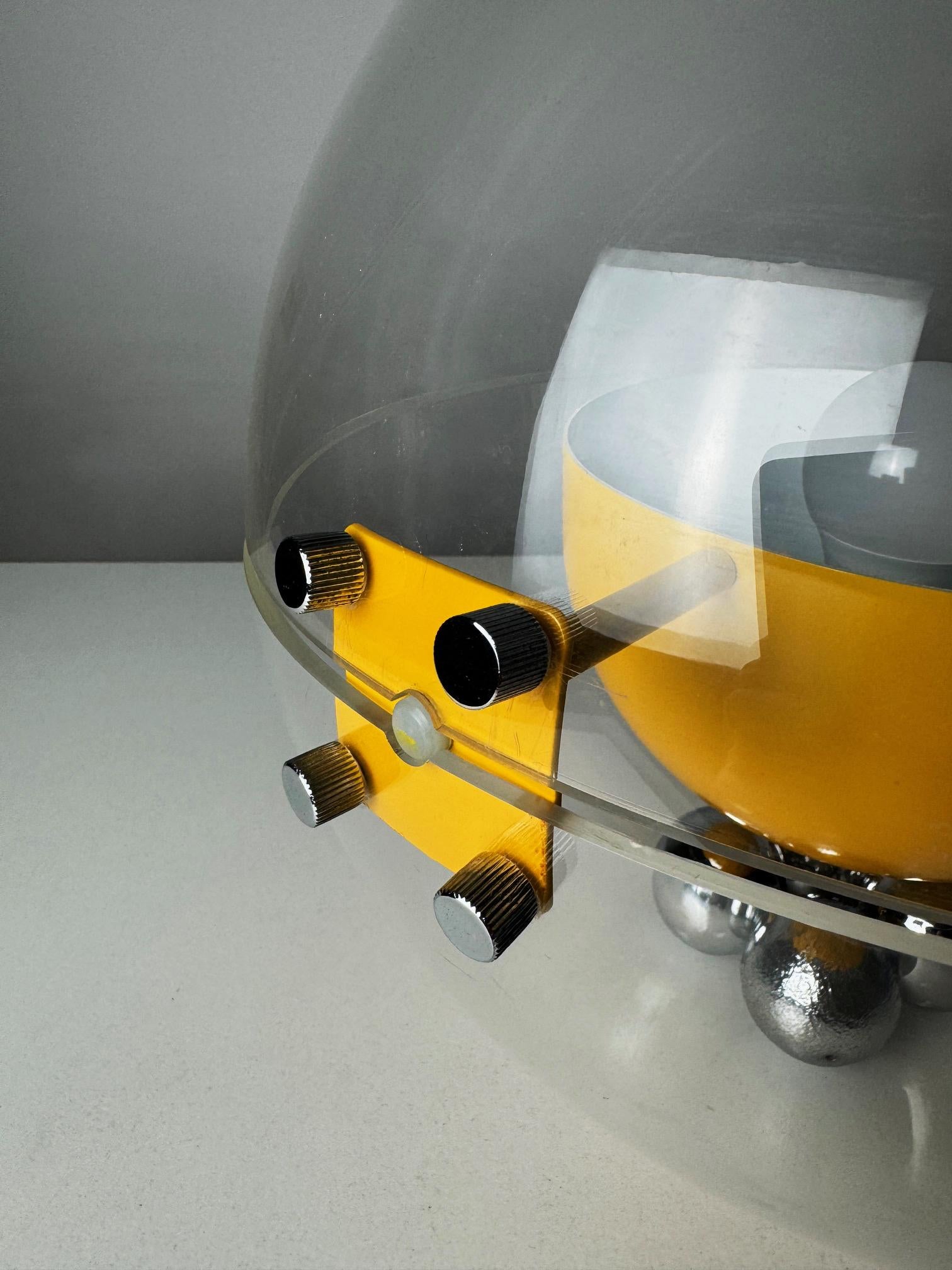 Metal Vintage retro futuristic Globe by Rafael Carreras for Tramo 1971 Space Age