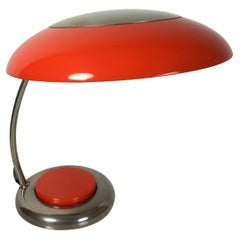 Vintage / Retro German Design Chrome/Orange Desk Lamp, 1970s 'VEB Narva'