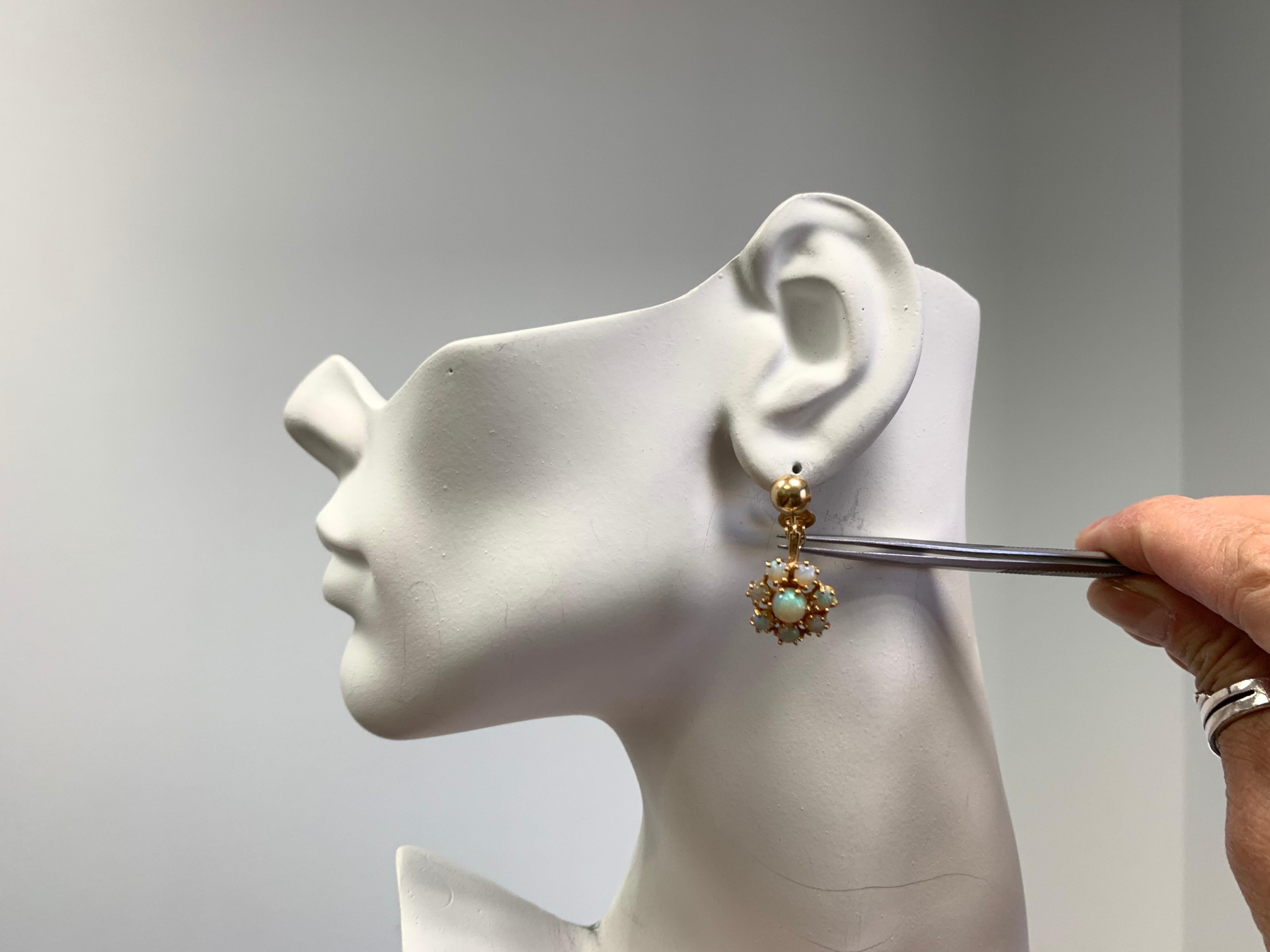 antique opal earrings