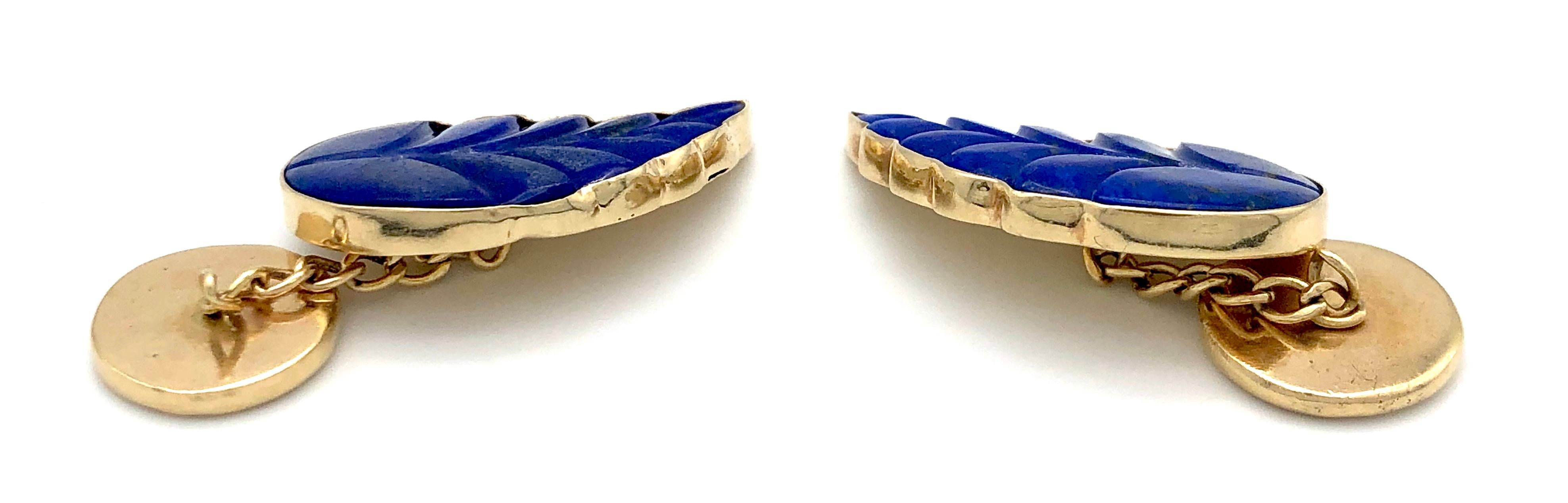 Rétro Gemelli vintage retrò con foglie d'oro di lapislazzuli in vendita