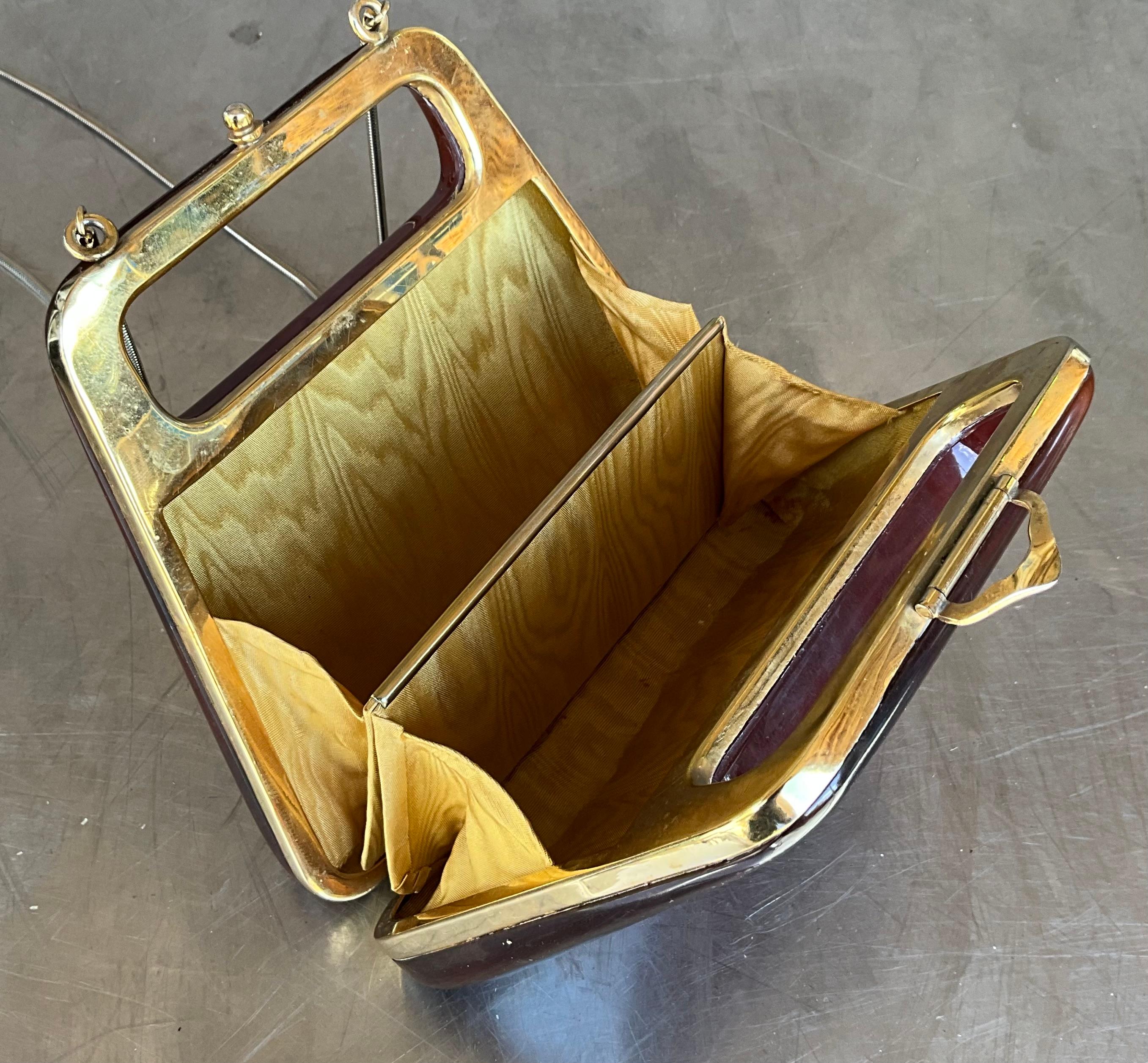 Vintage Retro Lucite Clutch For Sale 1