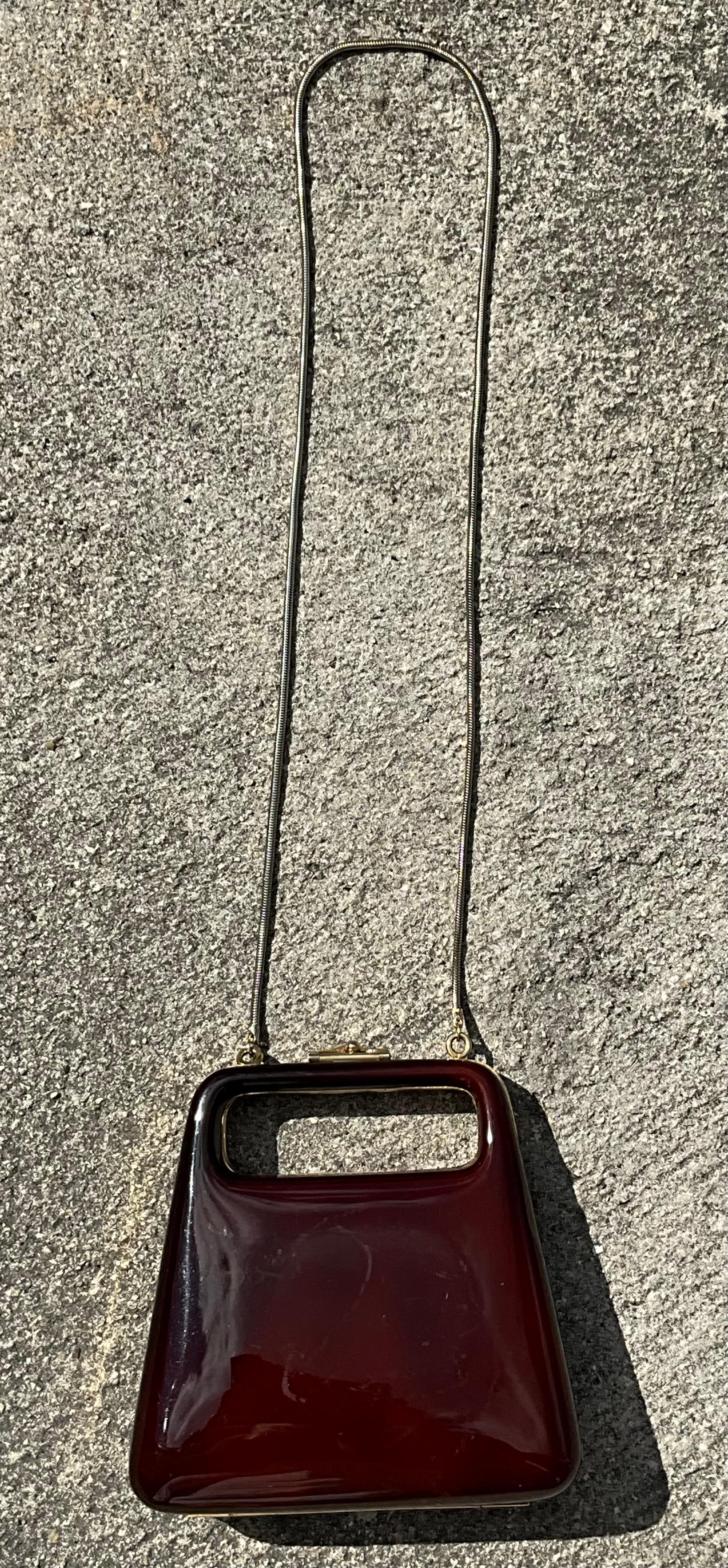 Vintage Retro Lucite Clutch For Sale 3