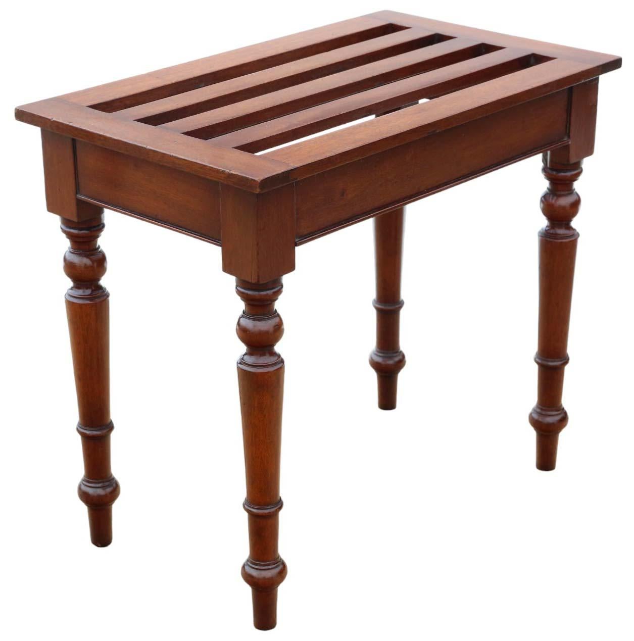 20th Century Vintage Retro Mahogany Luggage Stand - Quality Rack in Victorian Style For Sale