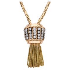Collana Vintage Maison Sasportas in oro giallo 18 ct e diamanti