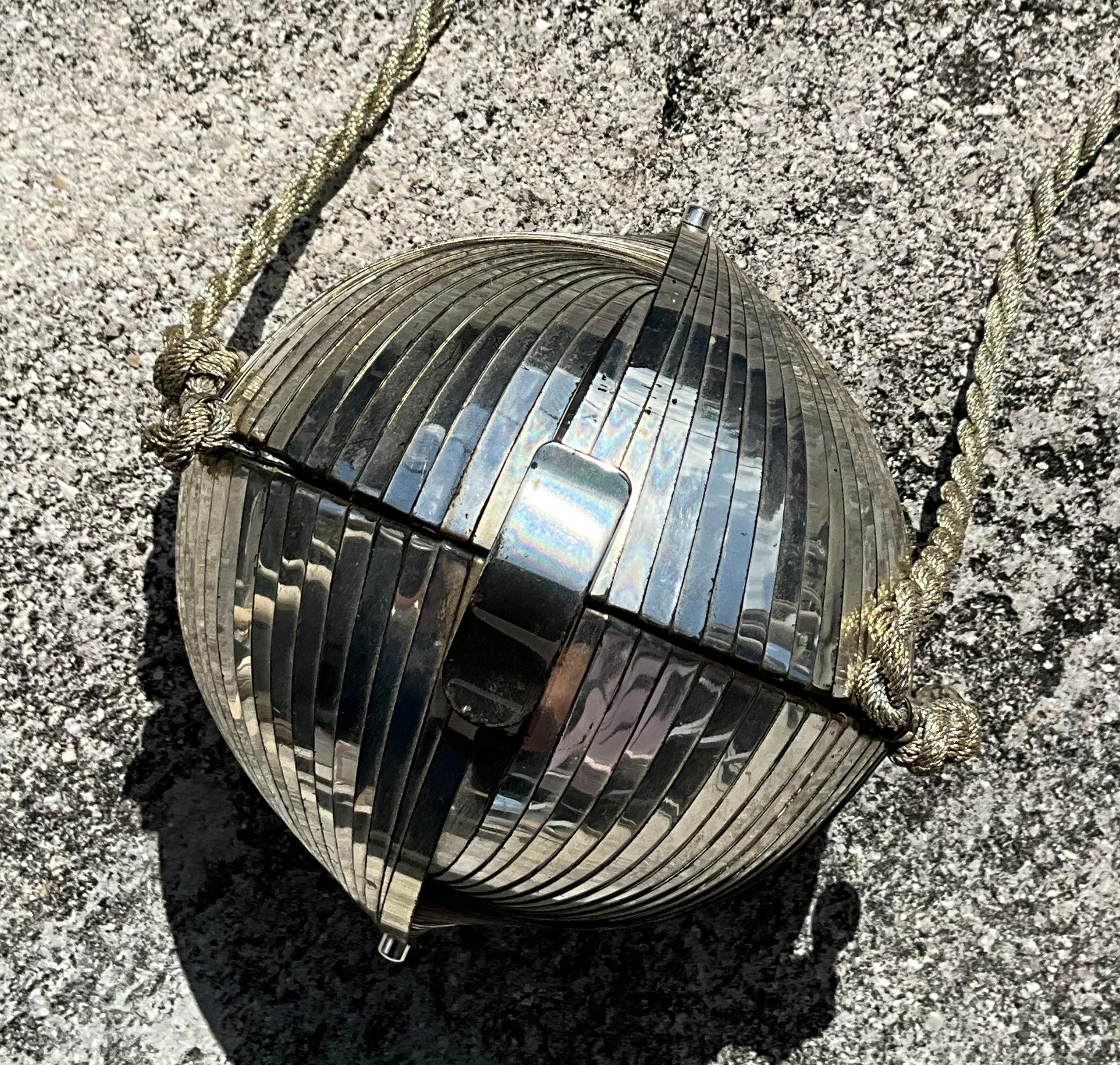 Vintage Retro Mirror Ball Clutch Crossbody Bag 6
