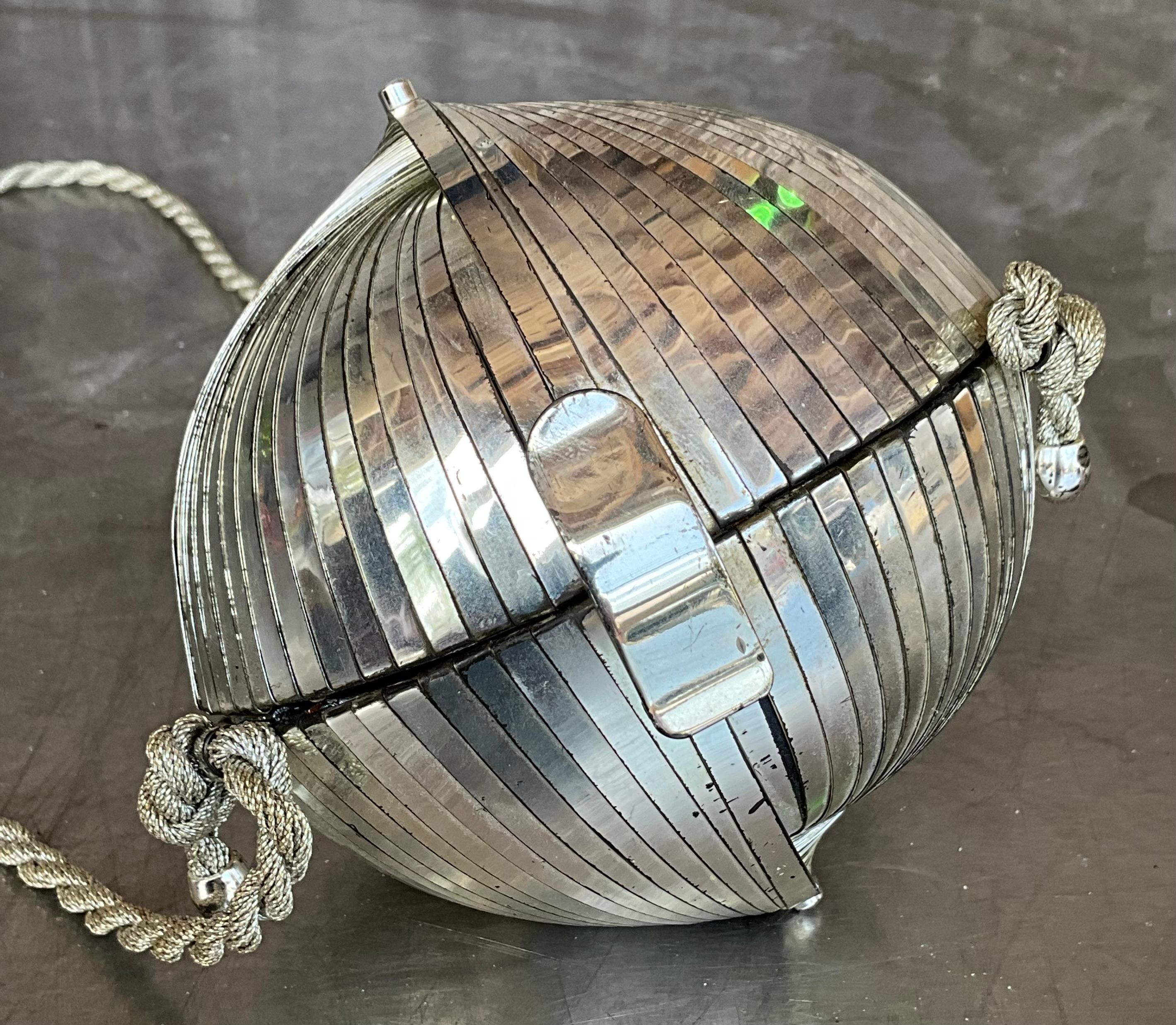 Vintage Retro Mirror Ball Clutch Crossbody Bag 1