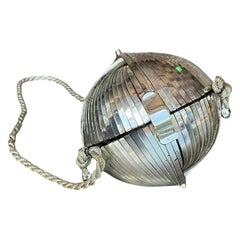 Vintage Retro Mirror Ball Clutch Crossbody Bag