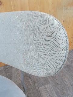 Vintage Retro Modern Galerkin Design Swivel Chair with Attached Side Table