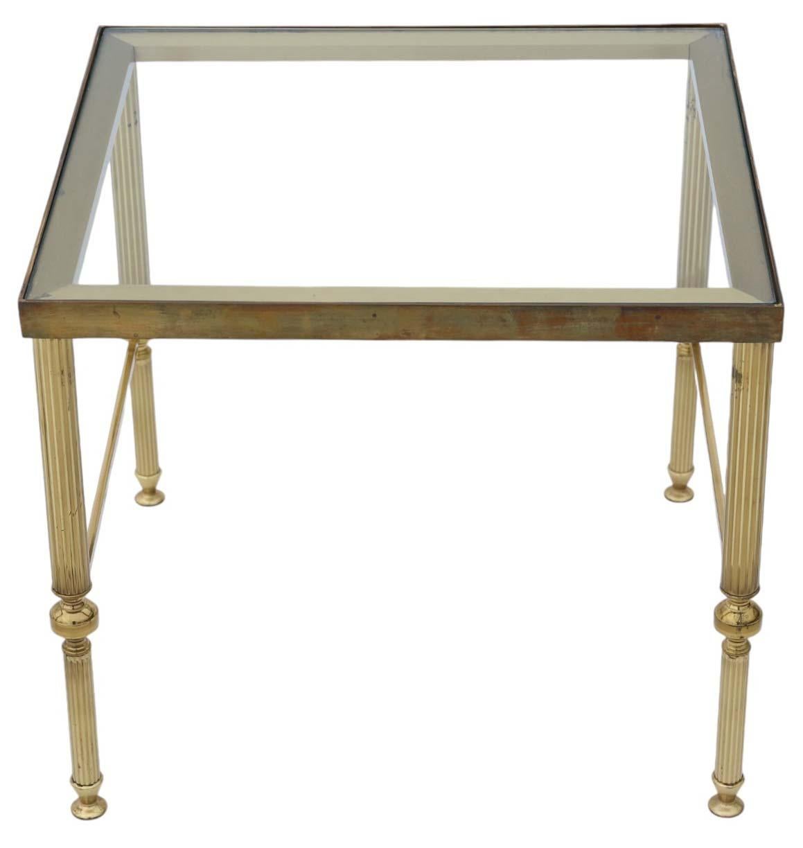 Vintage Retro Nest von 3 Ormolu Messing Glas Tische Kaffee Seite Maison Jansen im Angebot 3