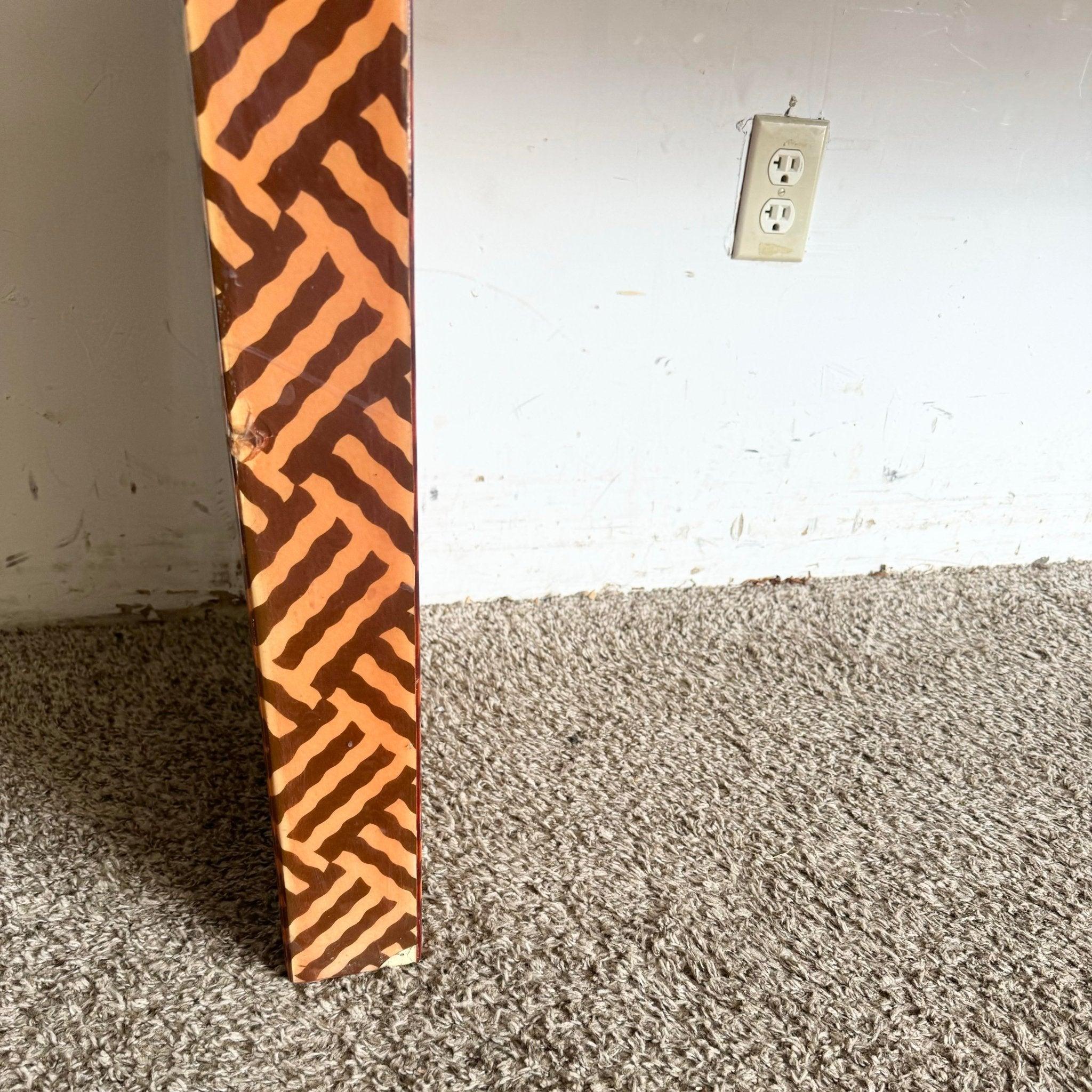 Konsolentisch aus Kunststoff und Laminat über Papier und Holz, Retro-Vintage im Angebot 5