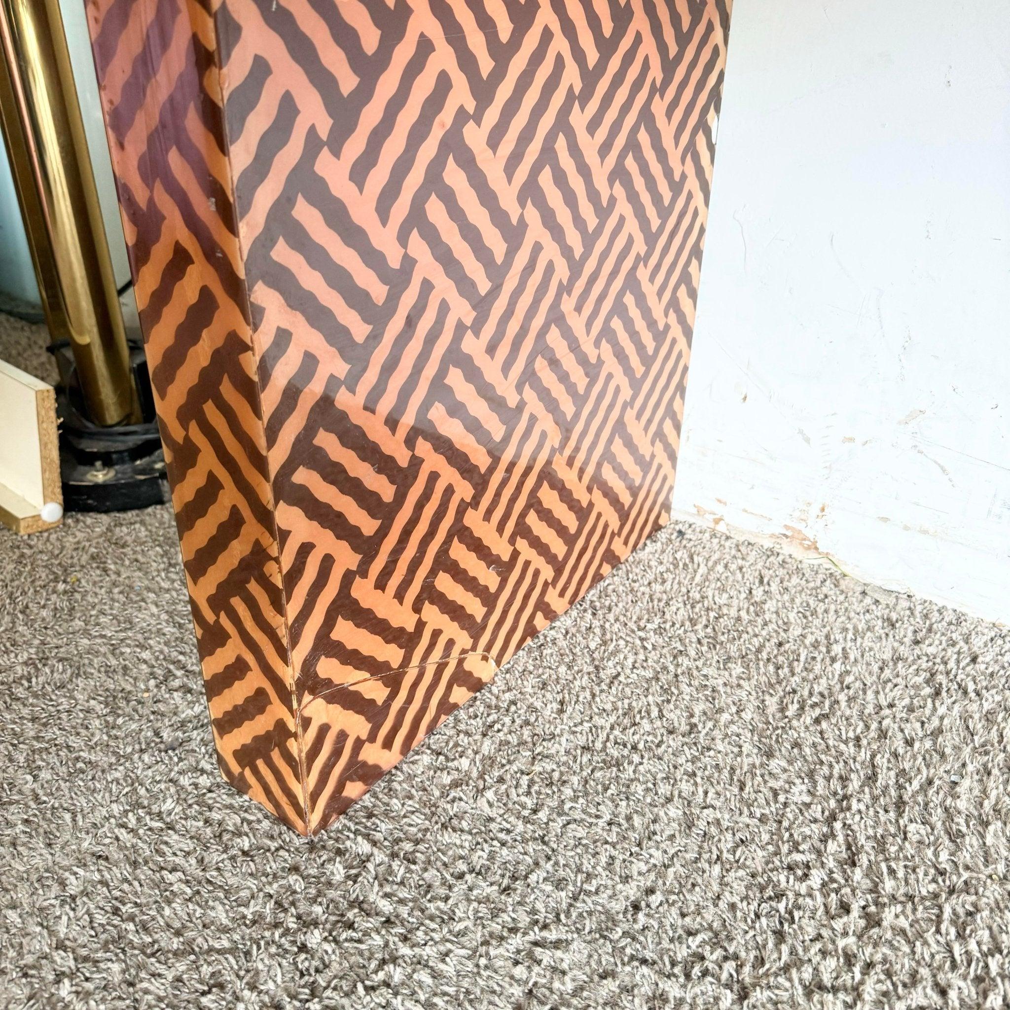 Konsolentisch aus Kunststoff und Laminat über Papier und Holz, Retro-Vintage (Unbekannt) im Angebot