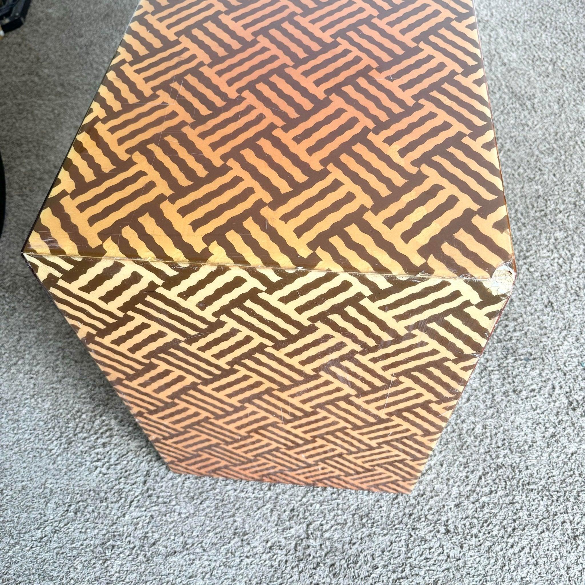 Konsolentisch aus Kunststoff und Laminat über Papier und Holz, Retro-Vintage (Ende des 20. Jahrhunderts) im Angebot