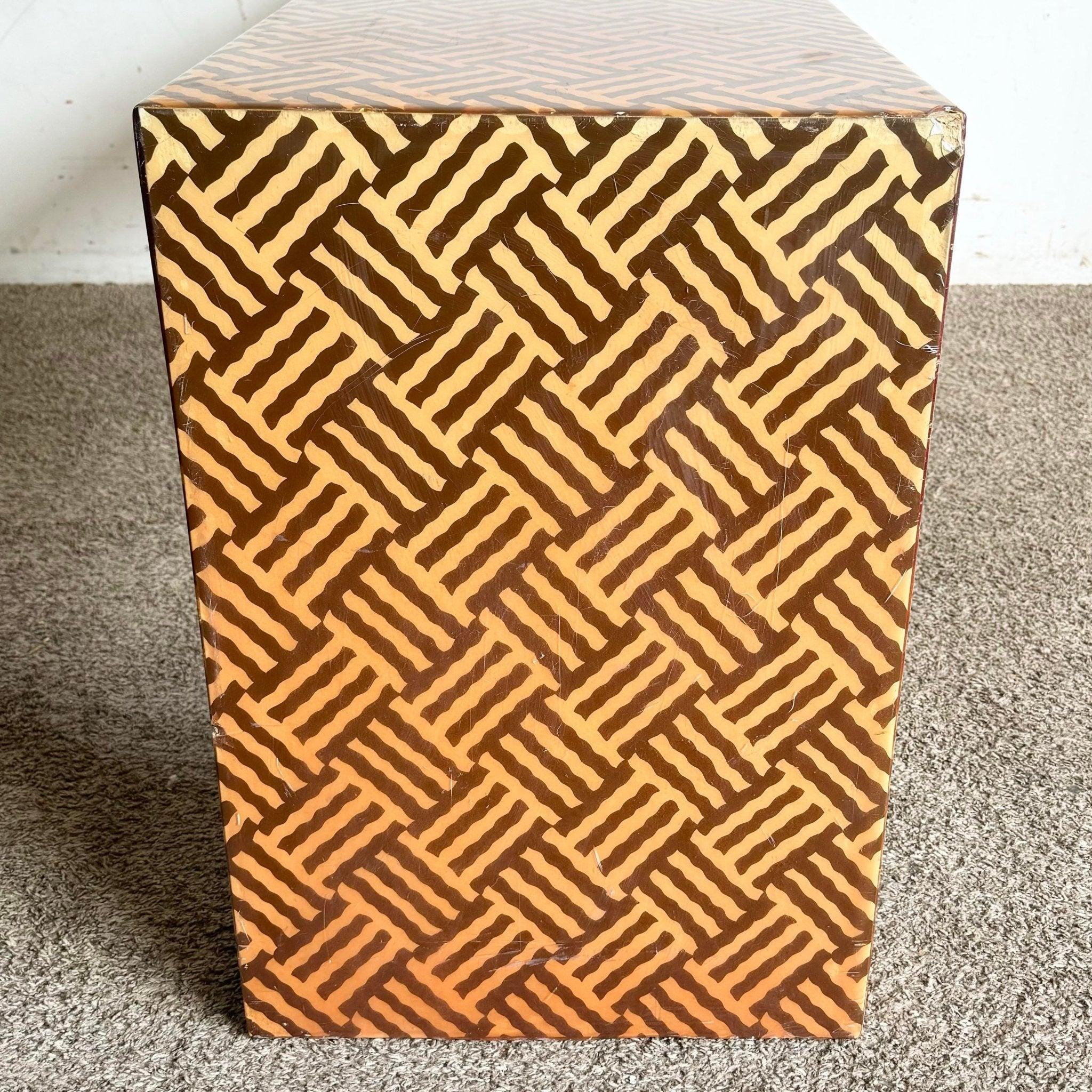 Konsolentisch aus Kunststoff und Laminat über Papier und Holz, Retro-Vintage im Angebot 1