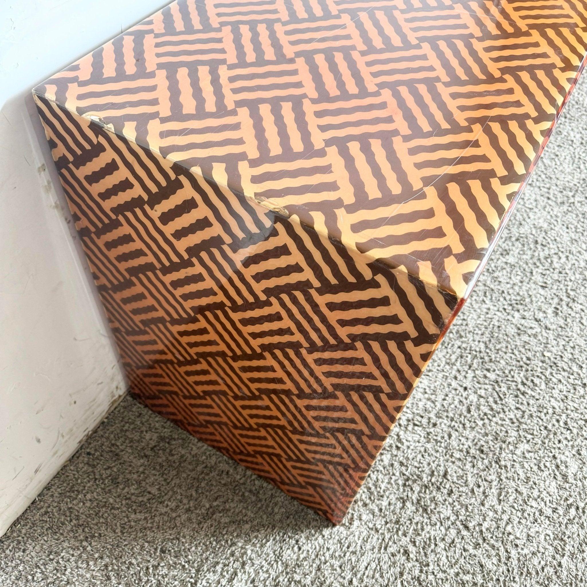 Konsolentisch aus Kunststoff und Laminat über Papier und Holz, Retro-Vintage im Angebot 4