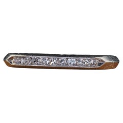 Vintage Retro Platinum Single Cut Diamond Engraved Wedding Band - Size 6 1/4