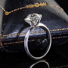 Vintage Retro Platinum Tiffany and Co Old European Cut Diamond Solitaire - GIA