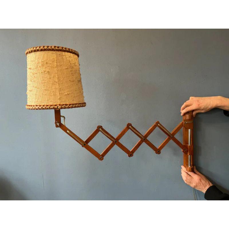 wooden scissor lamp