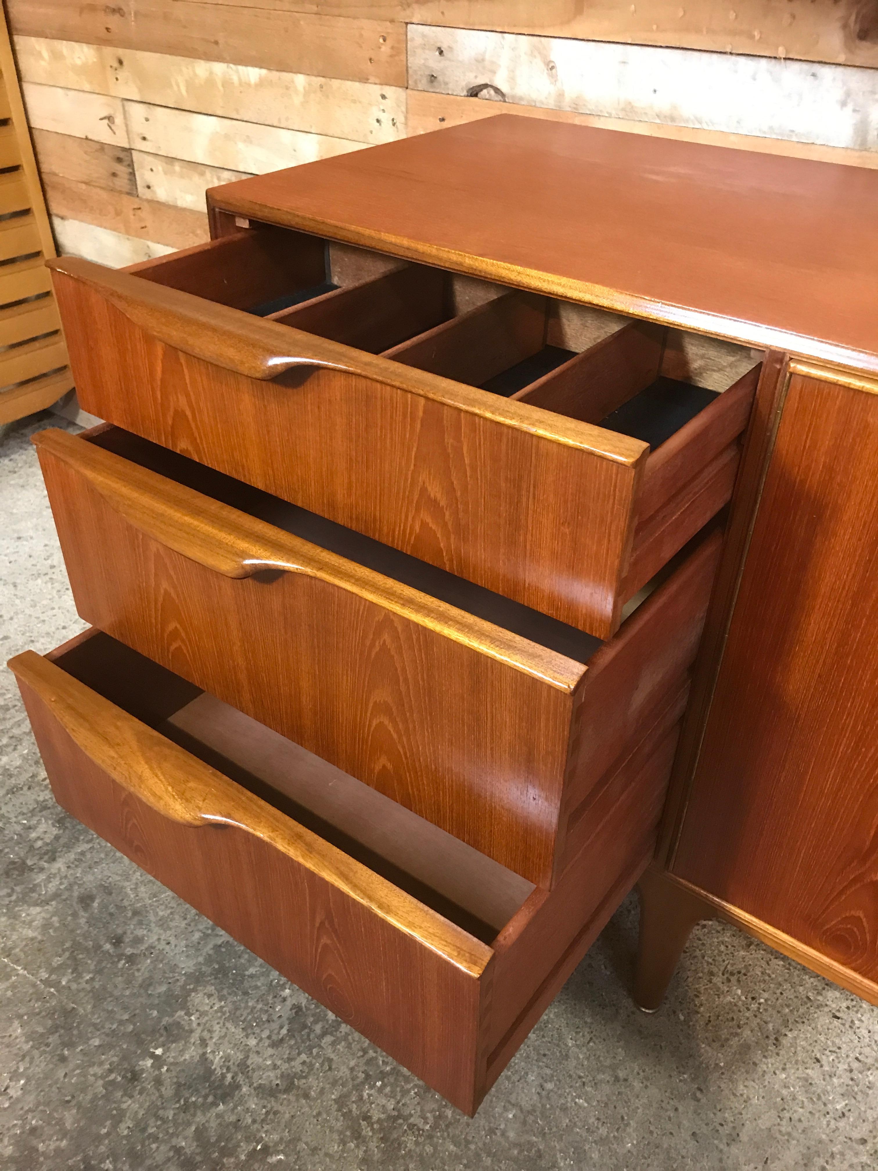 20th Century Vintage Retro Teak large Sideboard Credenza by Tom Robertson for McIntosh, 1960s