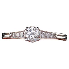 Vintage Retro Tiffany and Co Platinum Diamond Engagement Ring - Size 7 3/4