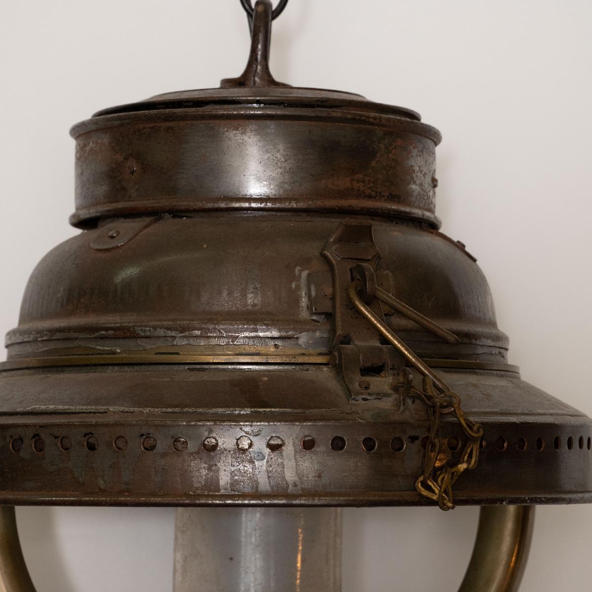 Vintage Retrofitted Kerosene Lantern For Sale 2