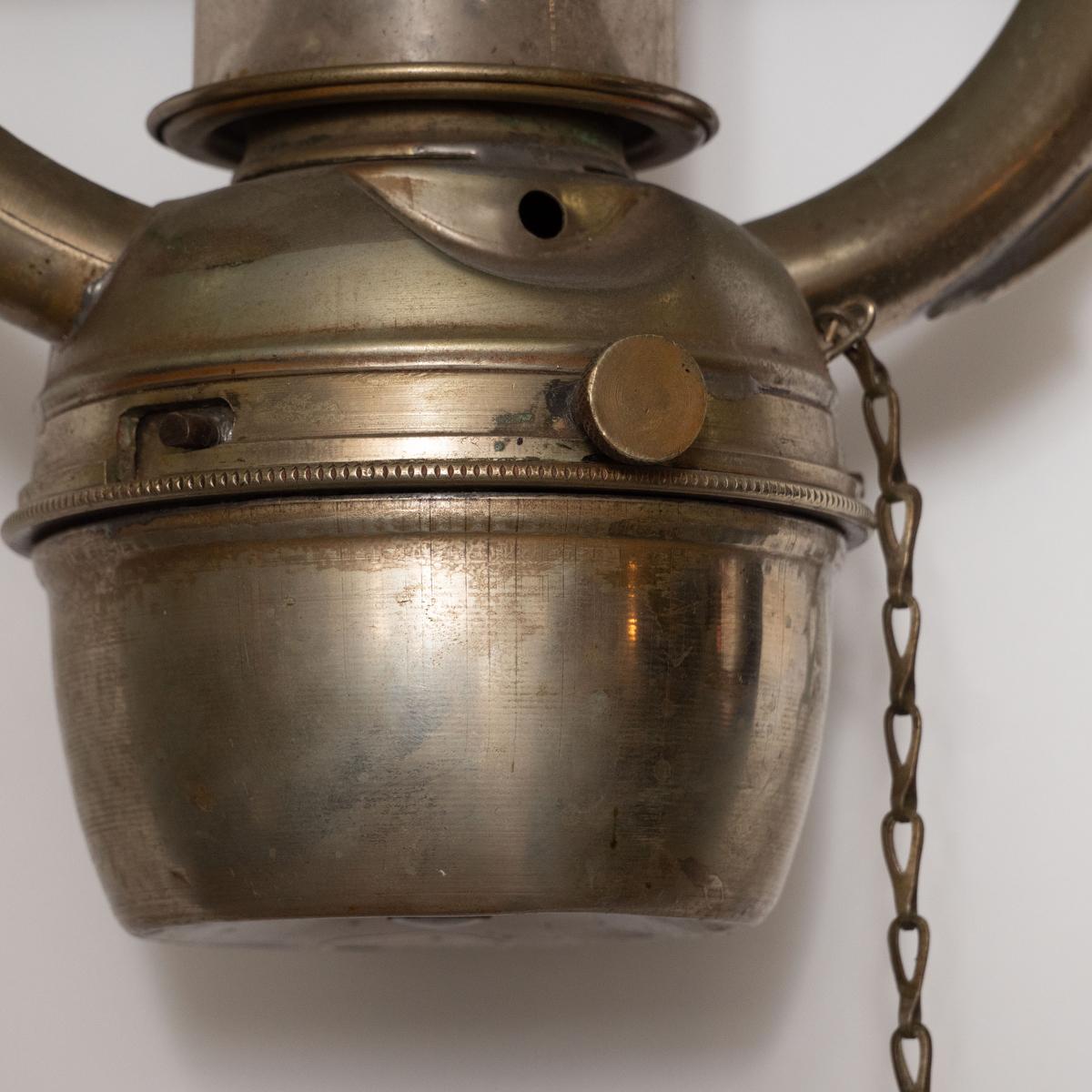 Mid-Century Modern Vintage Retrofitted Kerosene Lantern For Sale