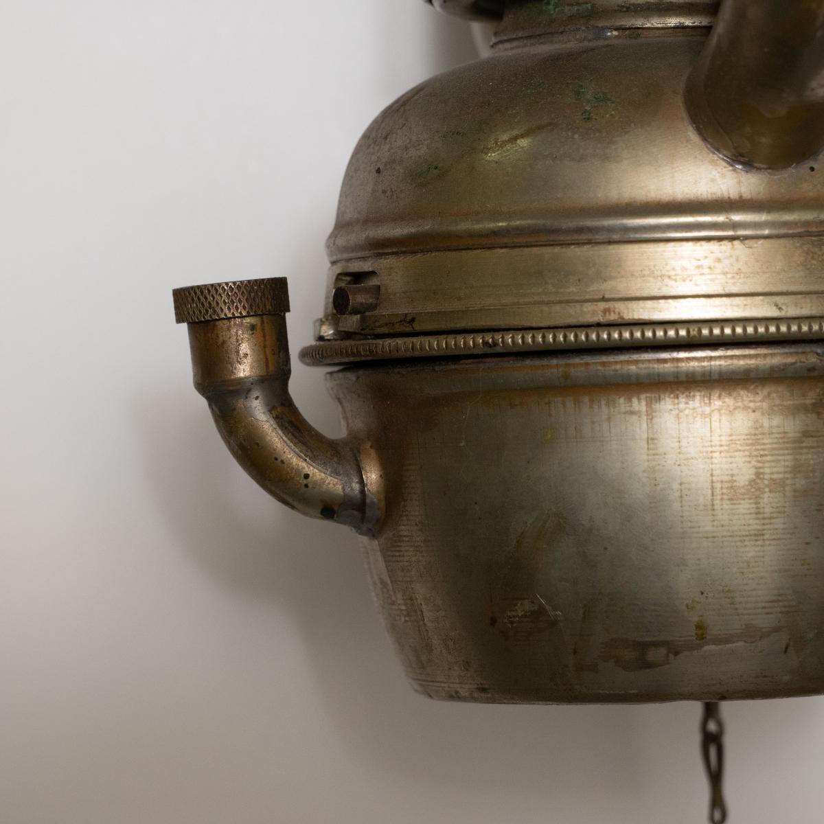 Vintage Retrofitted Kerosene Lantern In Good Condition For Sale In Tarrytown, NY