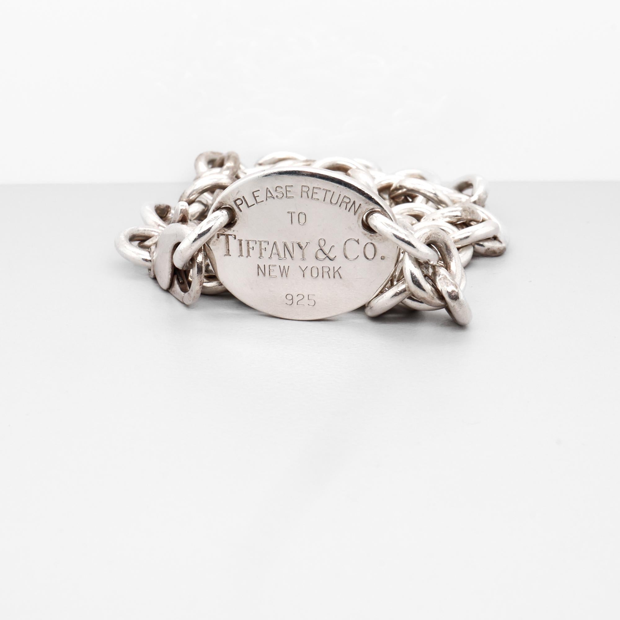 Vintage Rückkehr zu Tiffany & Co. Sterling Silber Kabel Link 15