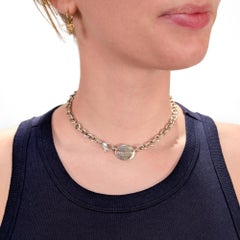 Vintage Return to Tiffany & Co. Sterling Silver Cable Link 15" Choker Necklace