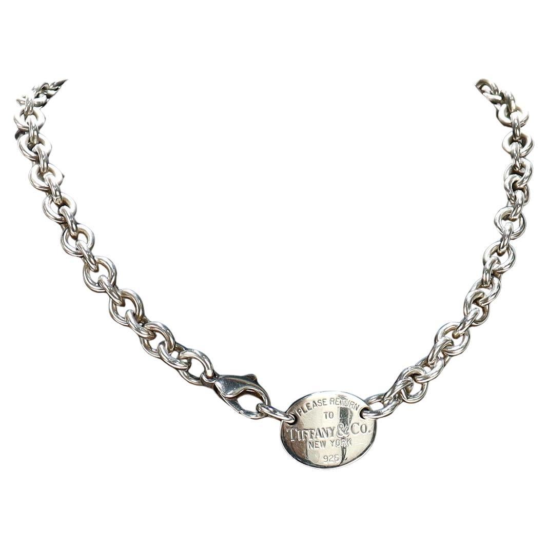 Vintage Return to Tiffany & Co. Collana a girocollo in argento Sterling A Link 15"