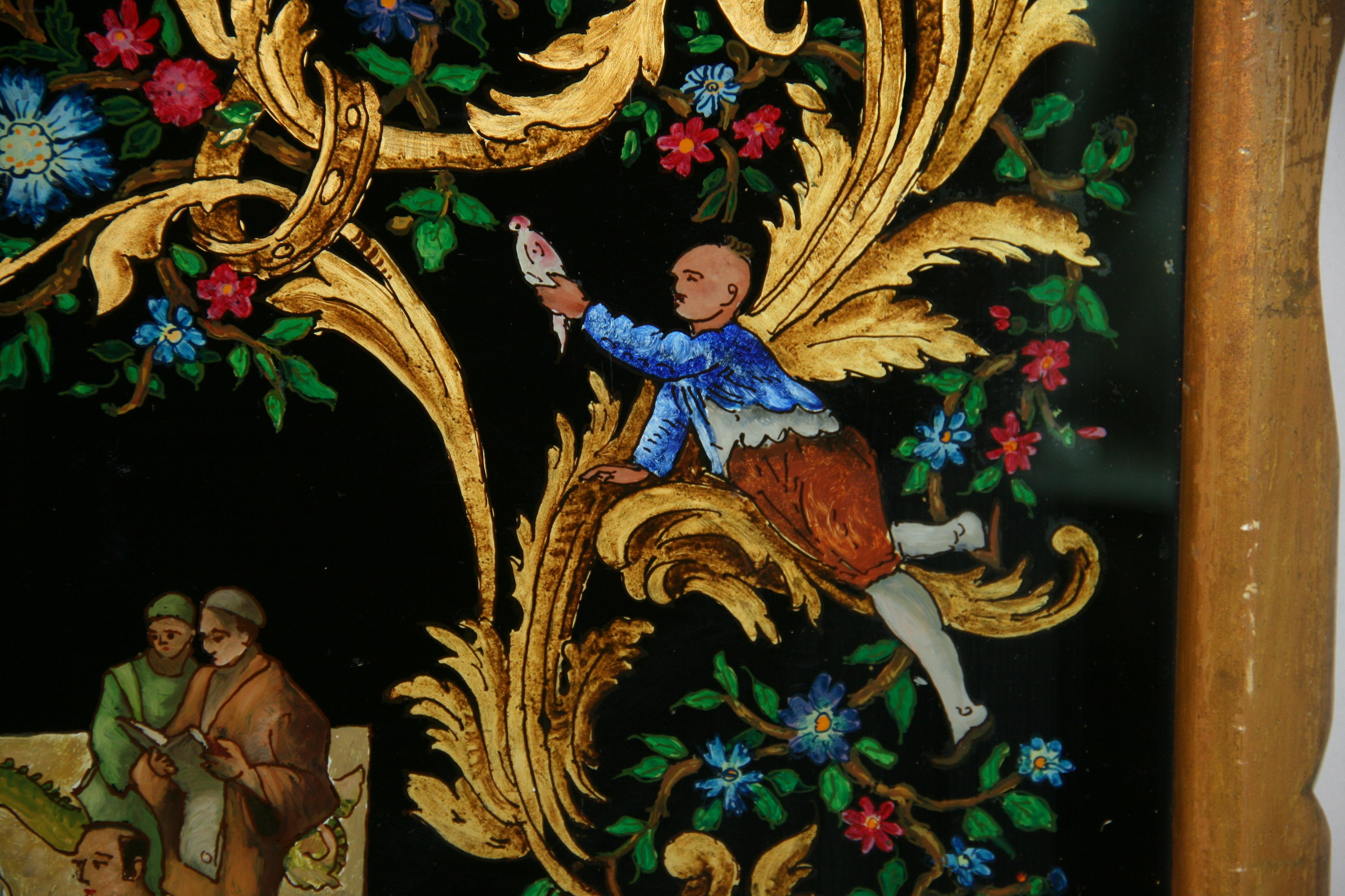 Vintage-Reverse-Gemälde auf Glas, „Dancing For The Royal Family“, Vintage im Angebot 14