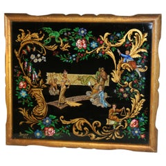 Vintage Reverse Painting on Glass "Dancing For The Royal Family"