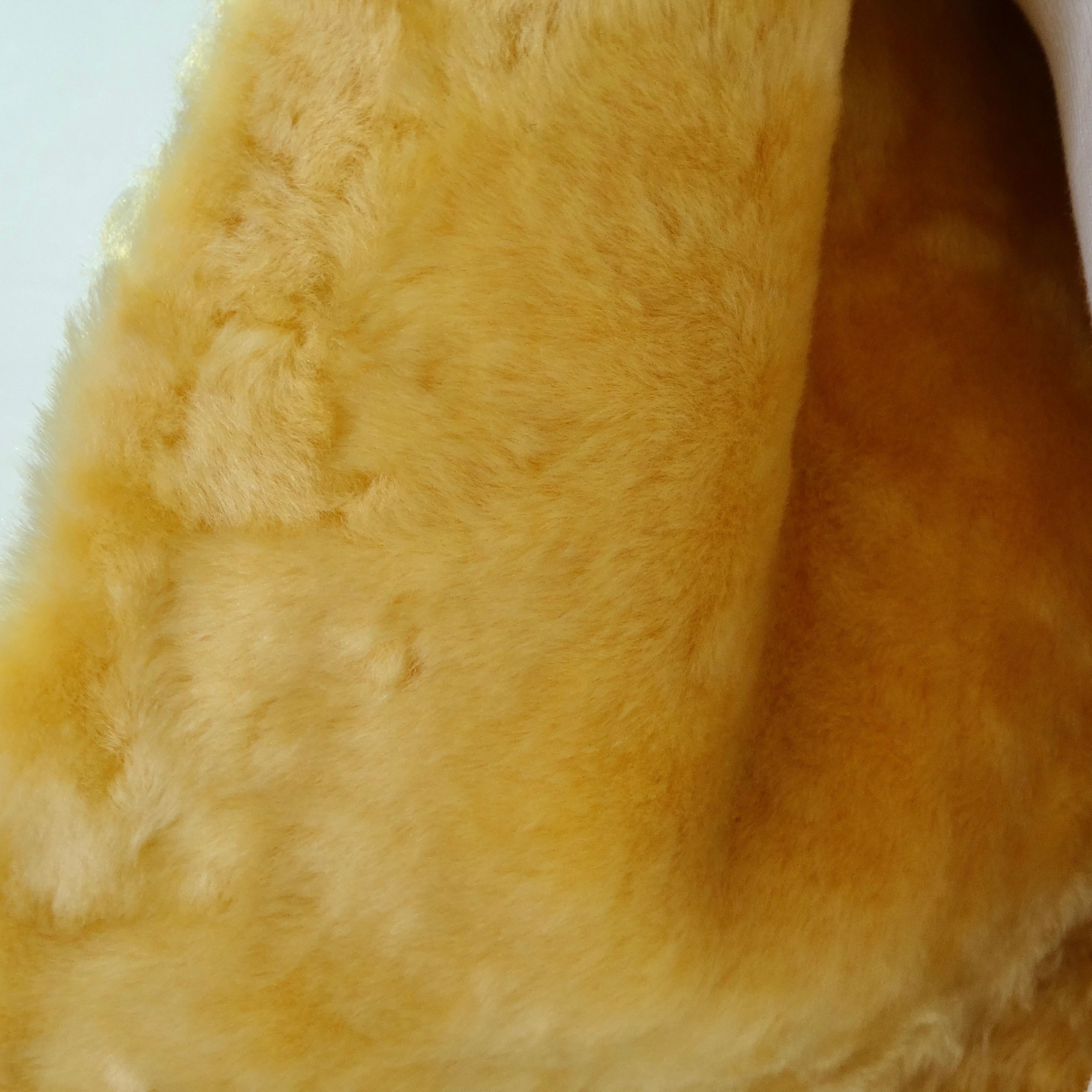 Vintage Reverse Shearling Leather Vest For Sale 4