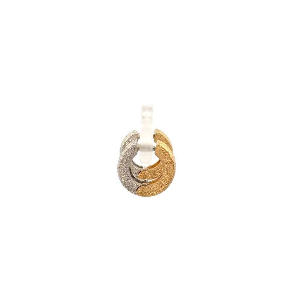da uomo o donna Orecchini Huggie Hoop reversibili a due tonalità in oro sabbiato in vendita
