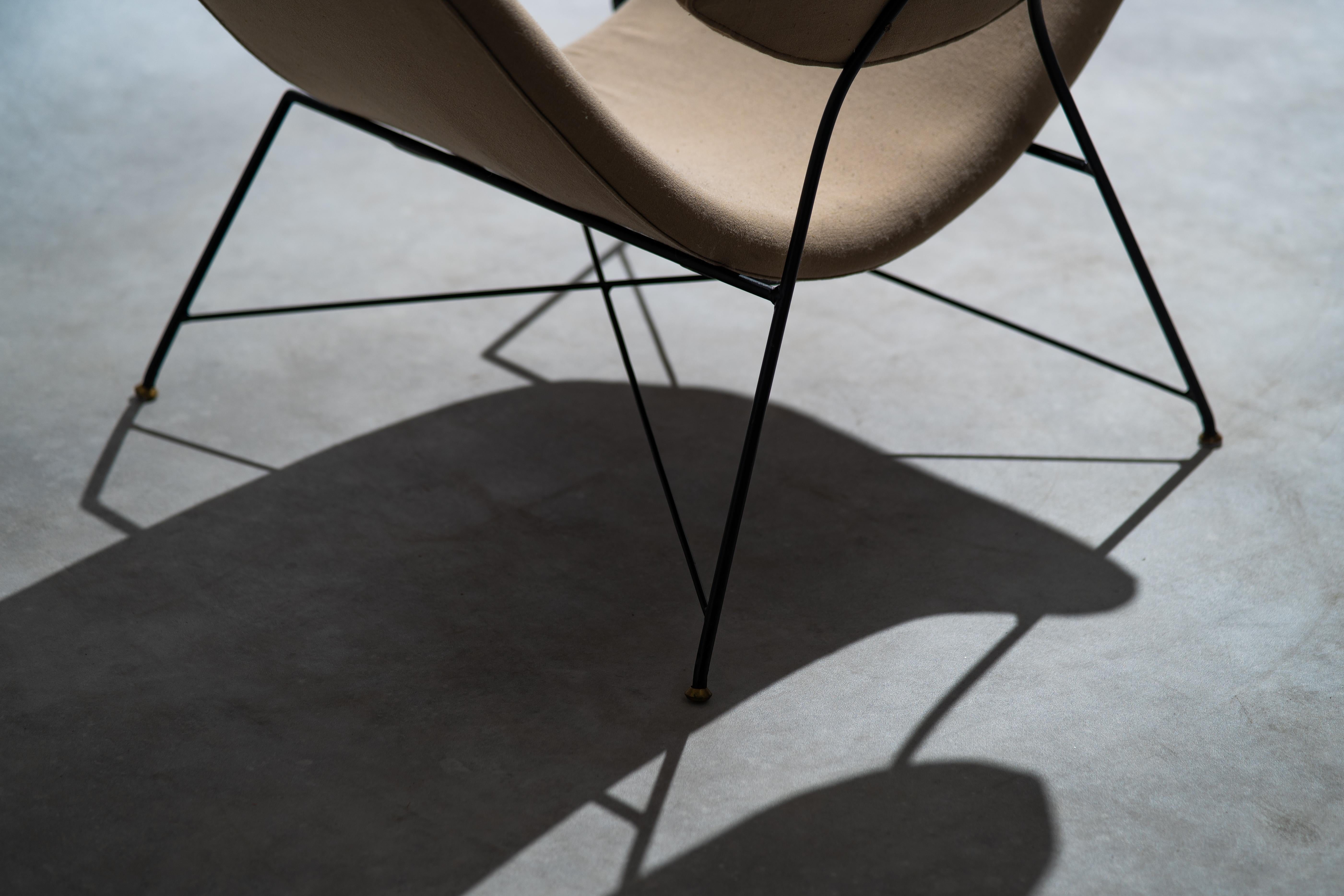 Upholstery Vintage 'Reversible' Armchair, Carlo Hauner & Martin Eisler, 1955, Brazil For Sale