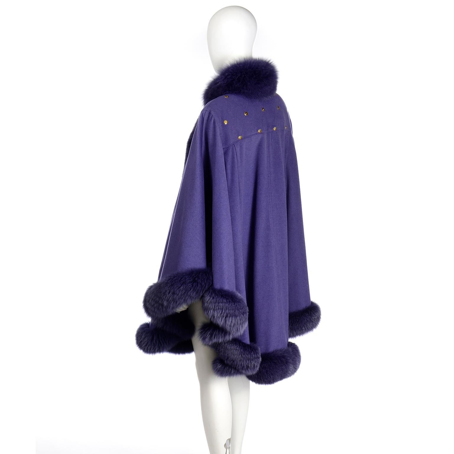 purple fur cape